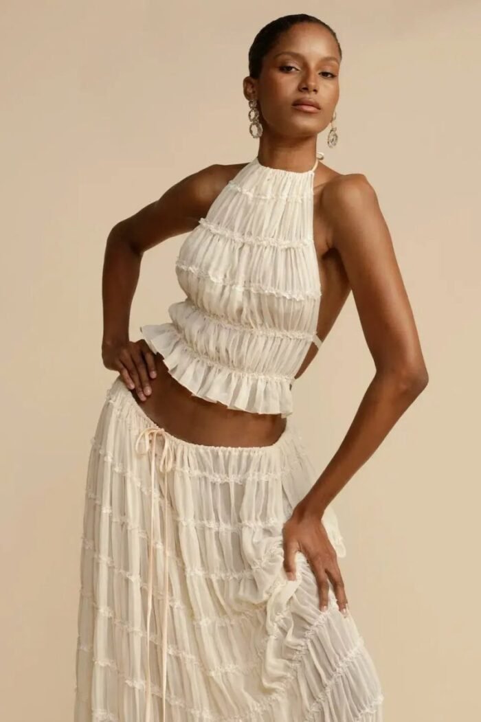 Rosalie Backless Pleated Set - Image 1